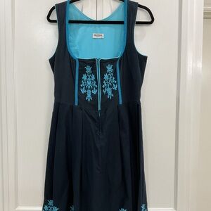 Elegant Black and Blue Dirndl